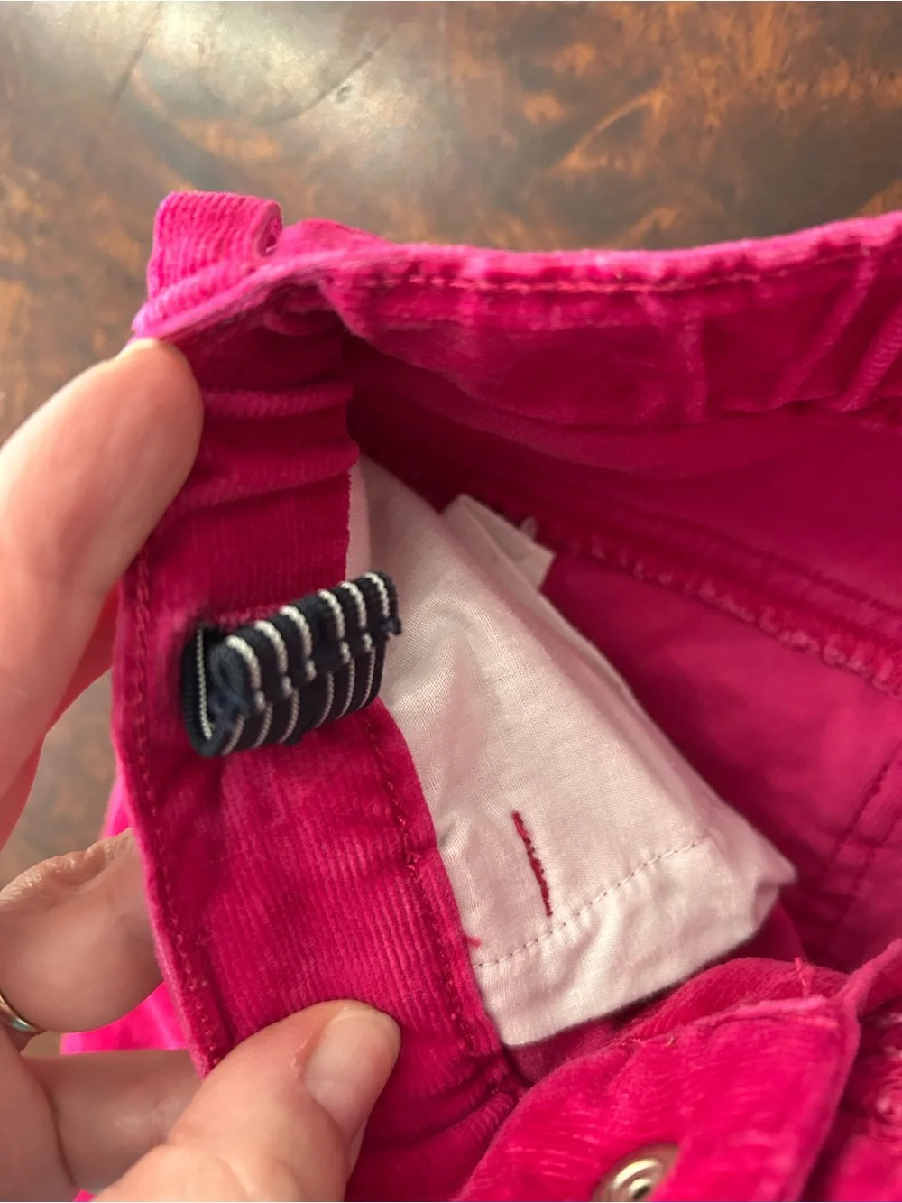 vintage OshKosh B'gosh fuchsia/bright pink corduroy flare embroidered pants 7